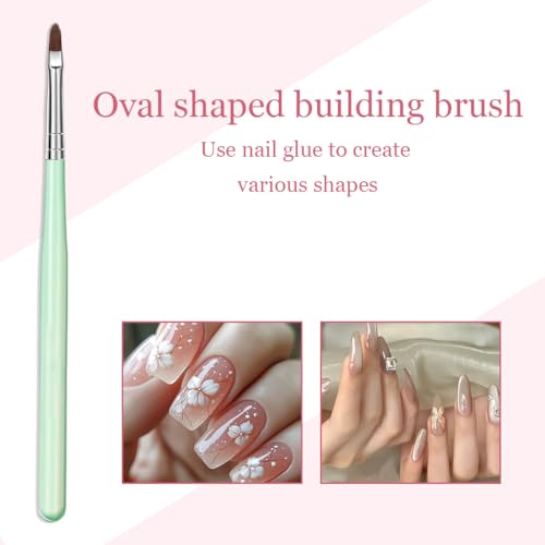 MAYCREATE® Professional 2PCS Nail Art Brush Set Salon Quality Detailing Kit with 2-in-1 Striping Dotting Tool Flat Brush for Acrylic Gel Nails DIY Extension Design MAYCREATE® Professional 2PCS Nail Art Brush Set Salon Quality Detailing Kit with 2-in-1 Striping Dotting Tool Flat Brush for Acrylic Gel Nails DIY Extension Design